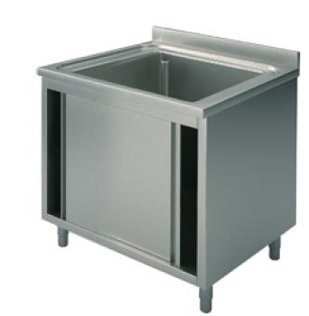 GLA0026 (24) M Spülschrank mit 1 Becken und Flügeltür, 80x70