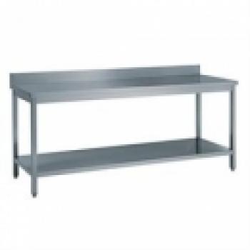 HCA0034 (24) M Edelstahlarbeitstisch mit Grundboden mit Aufkantung, 2000x700x850mm