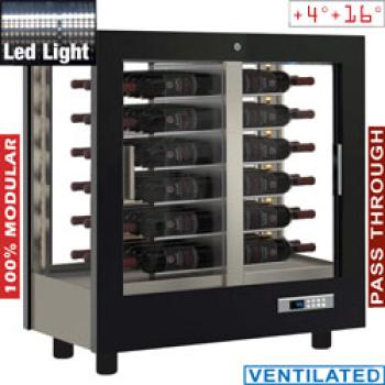 PVV-1/TR-R6_DE21-BI (25) Weinkühlvitrine, weiß, 48 Weinflaschen