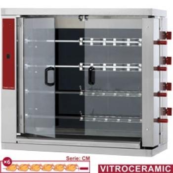 RVE/4C-CM (25) Elektro Hähnchengrill Glaskeramik, 4 Spieße (24 Hähnchen)