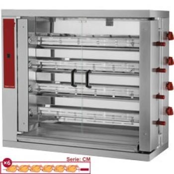 RVG/4-CM (25) Hähnchengrill Gas, 4 Spieße (24 Hähnchen)