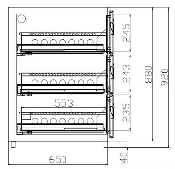304117 Schubladenkit 3 x 1/3 Version (25) K
