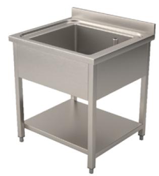 SLG1856 (24) M Spültisch mit 1 Becken und Grundboden, 80x60