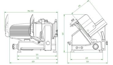 Manconi Slicer Smarty 300 IX (25) Aufschnittmaschine Schrägschneider Messer Ø 300 mm