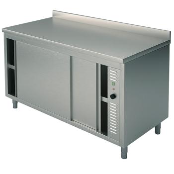 STESA7010 (24) M EDELSTAHL-WÄRMESCHRANK UMLUFT SCHIEBETÜREN 1000X700