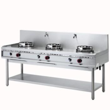WGL3-20 (25) Wok Herd, 3 Brenner, 3x13 kW, 200x70x80