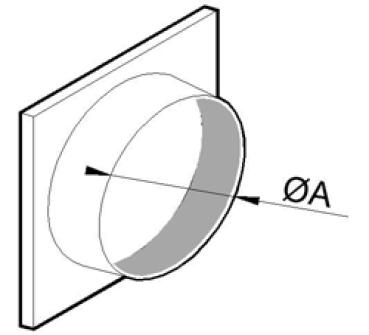 Z/KZPST20 (22) M Ansaugstutzen, Ø 200 mm, für Aluminium Flexrohr