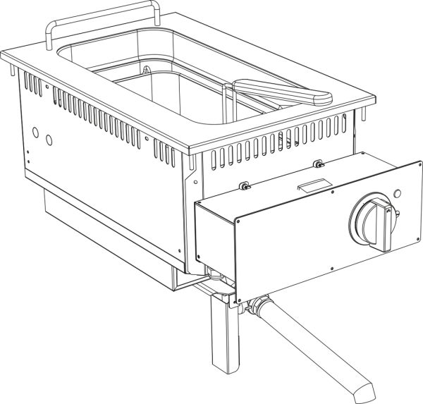 10414411 (26) K Elektro Fritteuse 15 Liter Drop In 700 Breite 400mm