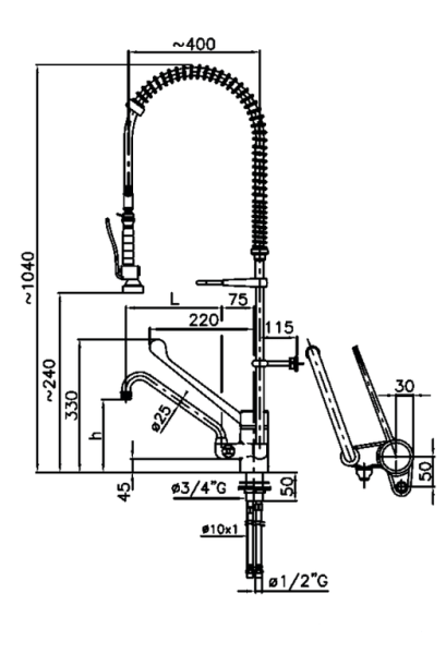 STYL 20921033 2S.2915.19N92/C5B 781056 (25) K Geschirrwaschbrause mit Einhebelmischer