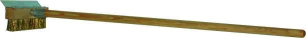 005 2295950 (25) W Messingbürste 25 cm, mit Stahlschaber