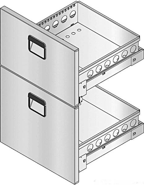 304115 Schubladenkit Euro/Liter 1/3-2/3 Version (23) K