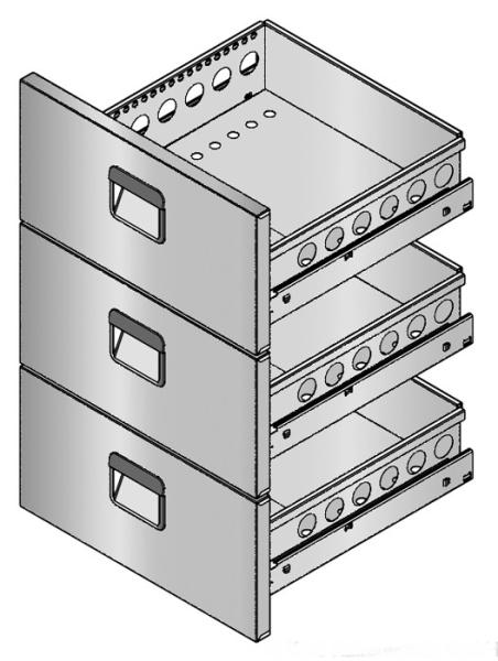 304117 Schubladenkit 3 x 1/3 Version (23) K