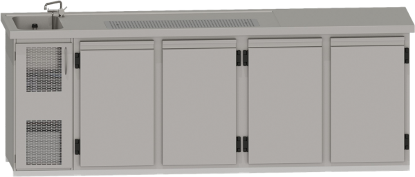 Palermo (25) K 304370 304371 304372 304373 Getränketheke mit Abdeckung, 1 Becken, 4 Türen