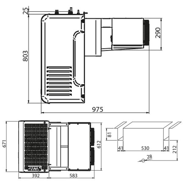 AP122M-2C-R2 AP122M-2C (25) KÜHL-HUCKEPACK-AGGREGAT Monoblock bis 23,9 m3