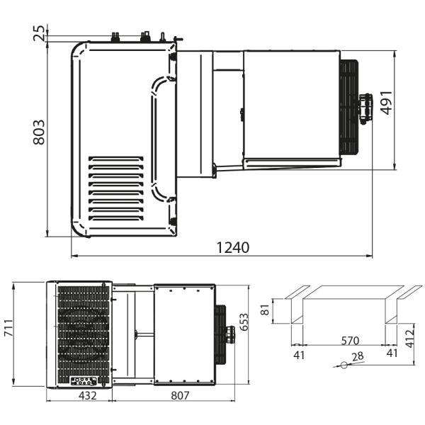 AP200T-3D-R2 AP200T-3D (25) Monoblock KÜHL-HUCKEPACK-AGGREGAT bis 45,6 m3