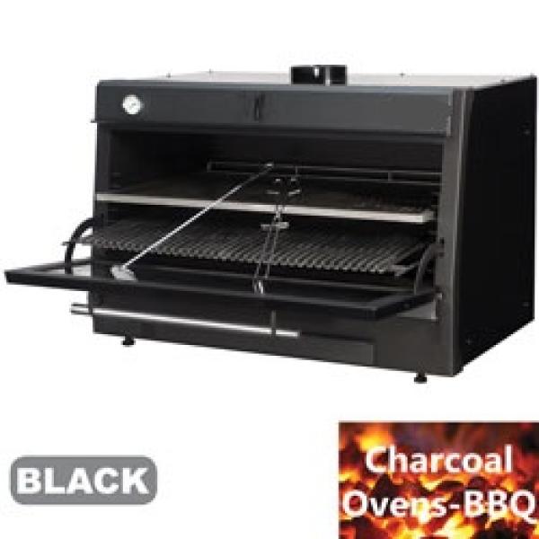 CBQ-120/BK (25) Holzkohleofen-BBQ GN 2/1 + GN1/1 (150 Kg/h)