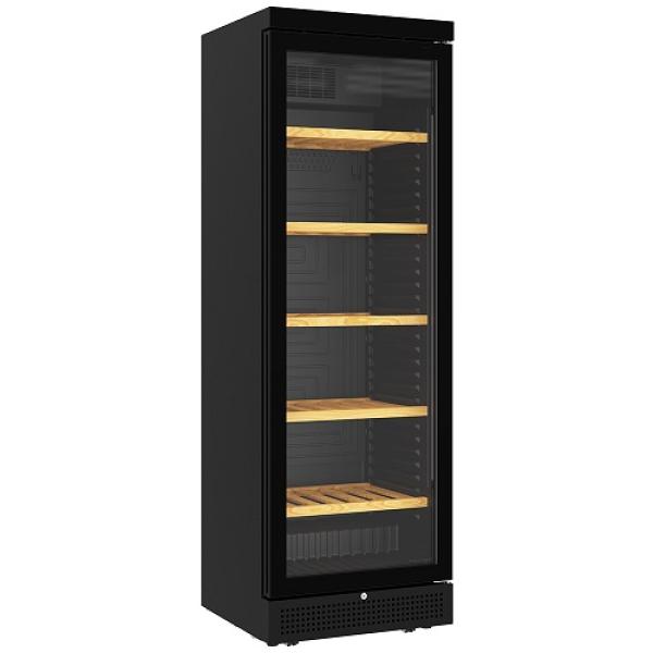 CVS38-BV (25) Weinkühlschrank Umluft, 382 Liter - 5 Ebenen - ohne Rahmen - SCHWARZ