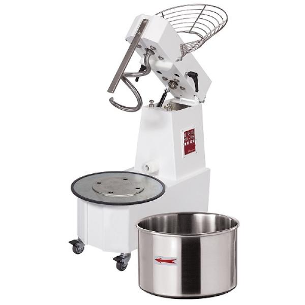 DH33AL/T2V (25) Teigkentmaschine 33 Liter, abnehmbarer Behälter, 2 Geschwindigkeiten,Timer, auf Rädern