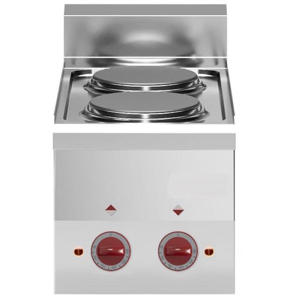 E60/2P3T-N (25) Elektroherd 2 Kochplatten -Top-