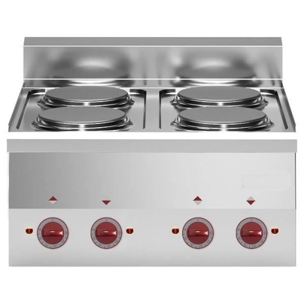 E60/4P6T-N (25) Elektroherd 4 Kochplatten -Top-