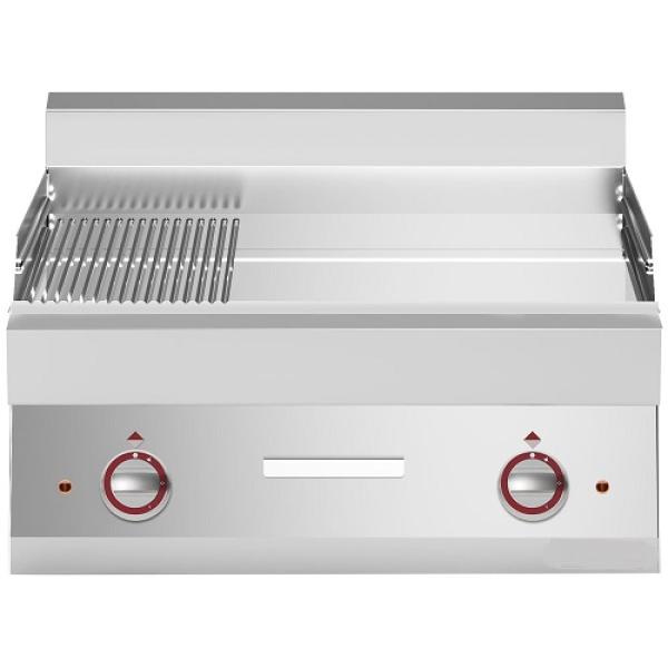 E65/PMCD7T-N (25) Elek. Grillplatte 2/3 glatt 1/3 gerillt -Top-, verchromt