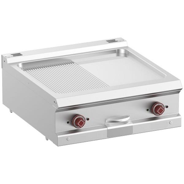 E7/PMCD7T-N (25) Elektro Grillplatte 1/2 glatt 1/2 gerillt hartverchromt Tischgerät, 70x70x25