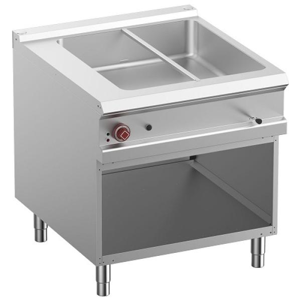 E9/BMA8-N (25) Elektro-Bain-Marie 8x GN 1/3-150mm, offener Unterschrank