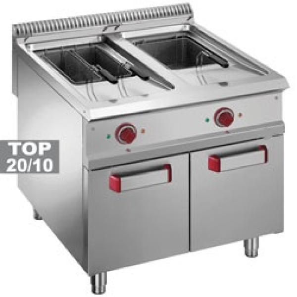 E9/F36A8-N (25) Elektro-Fritteuse 2 Becken 18 Lit., auf Unterschrank