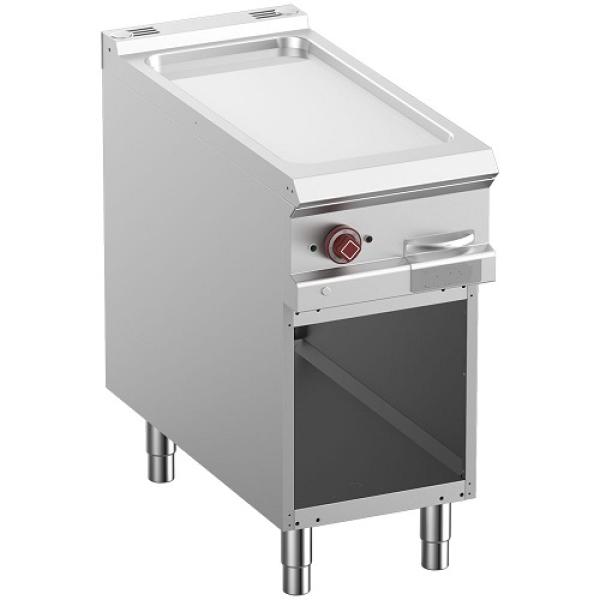 E9/PLCA4-N (25) Elektro-Grillplatte, glatt, verchromt, Mod 1/2, offener Unterbau