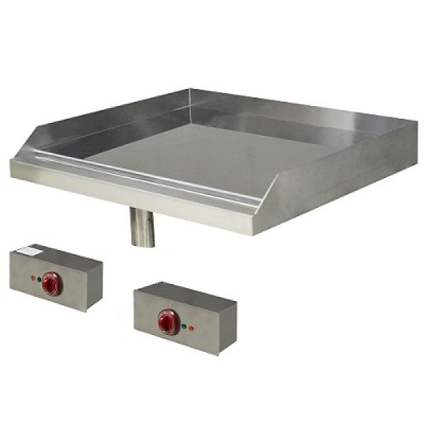 EDI/PLCD7 (24) Drop-In Elektro Grillplatte, glatt verchromt, Einbaugerät