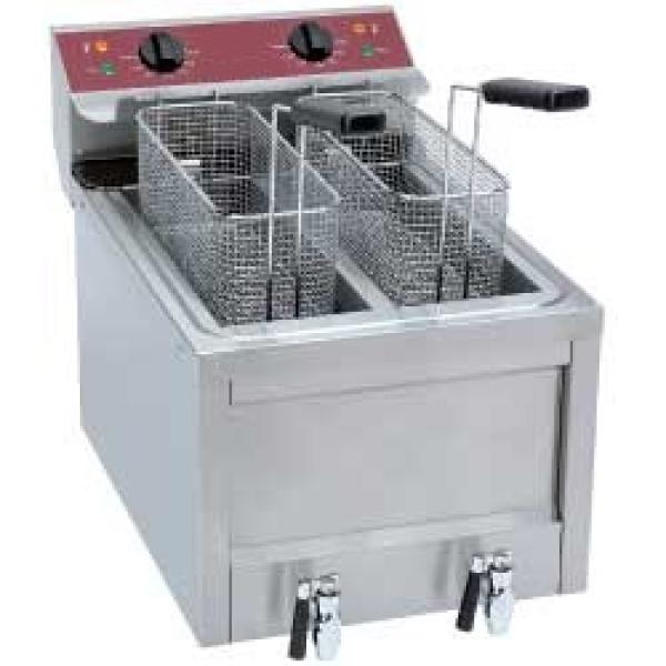 FSM-2V5ET/S (25) Elektro Fritteuse 2 x 8 Lit. - TOP