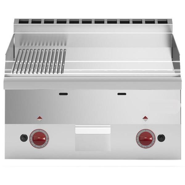 G60/PMCD6T-N (25) Gas Grillplatte 2/3 glatt und 1/3 gerillt "verchromt" -Top-