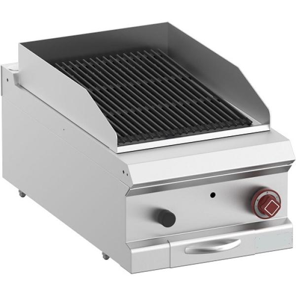 G7/GPL4T-ZN (25) Gas Lavasteingrill, Modul 1/2, Rost aus Eisen "doppelseitig" -Top-