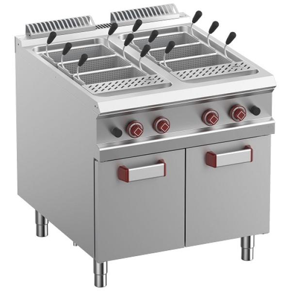 G9/CPA8-N (25) Gas-Nuddelkocher , 2 Becken 40 Lit., auf Unterschrank (s/Korb)