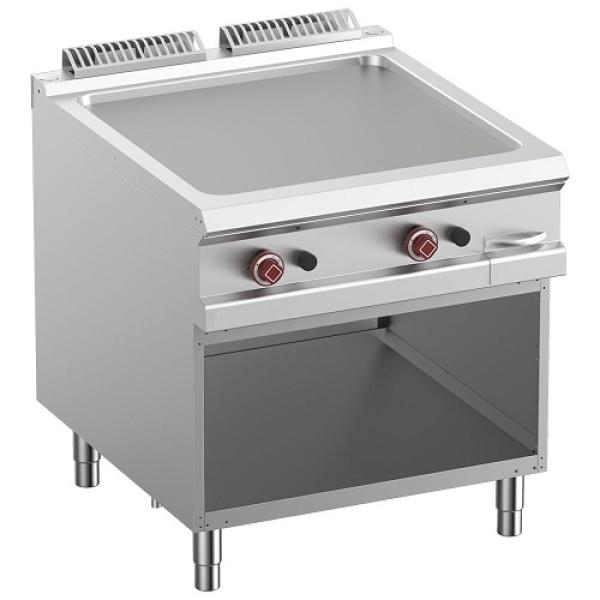 G9/PLA8-N (25) Gas-Grillplatte, glatt, Gasmodul 1/2, offener Unterbau