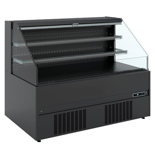 GBN20-L5 (25) Bologna Wandkühlregal, Selbstbedienung, offen - SCHWARZ, 852mm