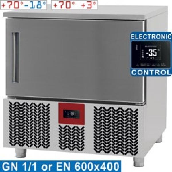 GTP-5/N2 GTP-5/LD (25) Schnellabkühler Schockfroster, 5x GN1/1 - EN 600x400, 12 kg, +70°C +3°C, 790x700x880