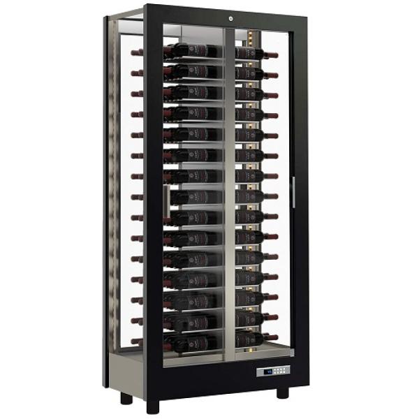 GVV-1/TR-R2_DE53-BI (25) Weinkühlvitrine, weiß, 120 Weinflaschen.