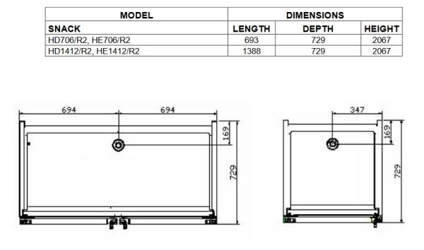 HE706/R2 (25) Tiefkühlschrank, Umluft, 550 Liter