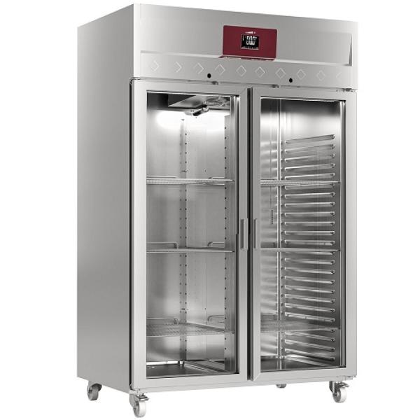 ID140/R9G (25) Umluft Kühlschrank 1400 Liter 2 Glastüren GN 2/1, Auf Rädern