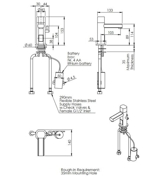 STYL 1S.2470.00.00/B 20911015 780890 (23) Sensorarmatur mit Batteriebetrieb
