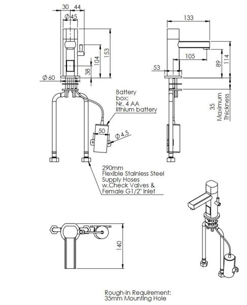 STYL 1S.2470.00.00/B 20911015 (23) Sensormischbatterie mit Batteriebetrieb