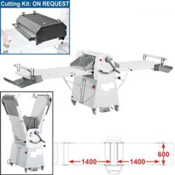 LM/60-140SS (23) Teigausrollmaschine Sockel 600x1400 mm