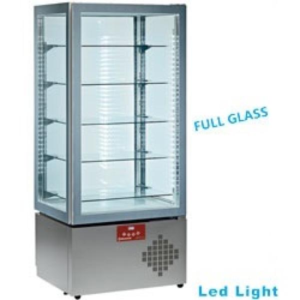 MAX/50AV-R2 (25) Panorama Vitrine, 5 Ebenen, Umluft, 490 Liter, 81x65x184
