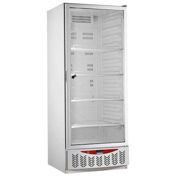 PFV55-R6G (25) Jumbo Line Glastür-Kühlschrank mit Umluft, 525 Liter, GN2/1+600x400, weiß