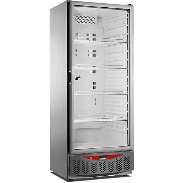 PFV55/X-R6G (25) Jumbo Line Glastür-Kühlschrank mit Umluft, 525 Liter, GN2/1+600x400, Edelstahl