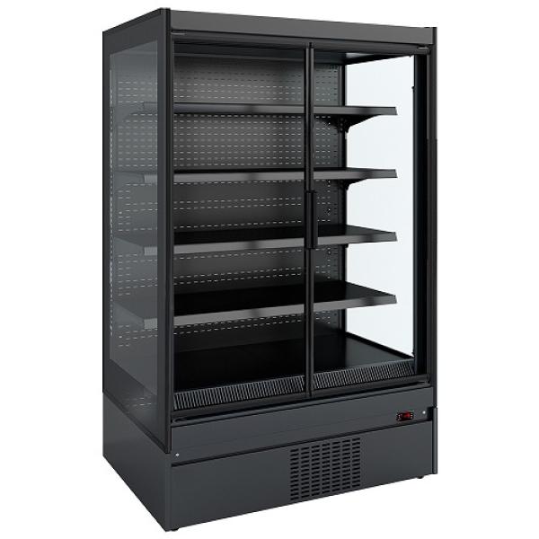SCM26-C5 (25) Como Wandkühlregal, Flügeltüren - SCHWARZ