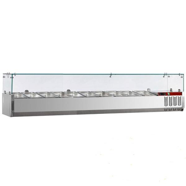 SX160/DV-R6 (25) Kühlaufsatz 7x GN 1/4 - 150 mm, mit Glas