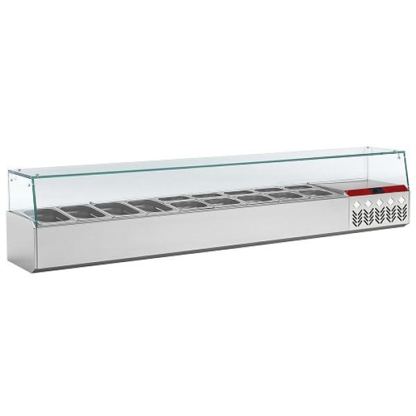 SX198G/PP9 (25) Kühlaufsatz GN 9x1/4, mit gerader Glasscheibe