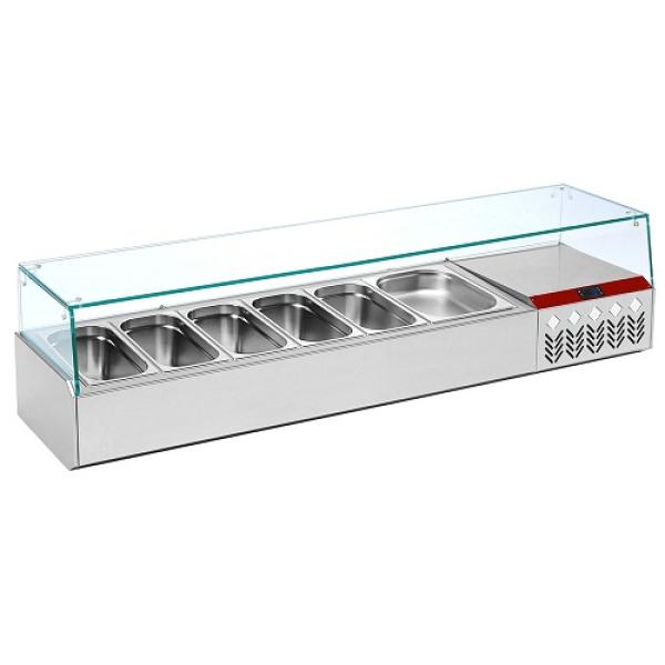 SY160G/PP9 (25) Kühlaufsatz GN 6x1/3, mit gerader Glasscheibe